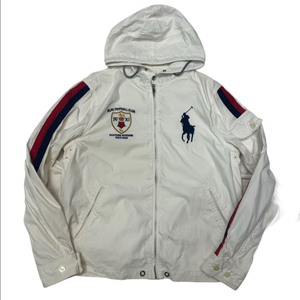 폴로 랄프로렌 빅포니 화이트풋볼후드집업 M 이미지