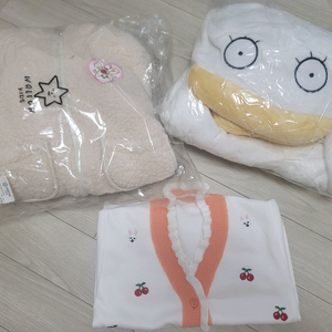 110사이즈 뽀글이 점퍼, 오리잠옷 토끼 체리 가디건 일괄