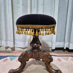 엔틱 원목 피아노 스툴