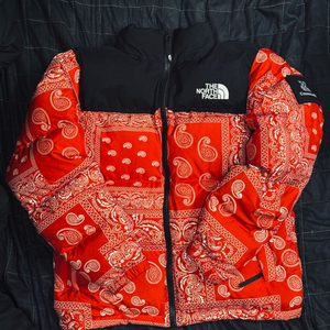 [XL] 노스페이스 X 케이스스터디 눕시 페이즐리 반다나 레드