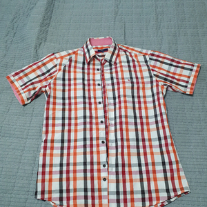 VACCI 남성 체크 반팔 셔츠 100