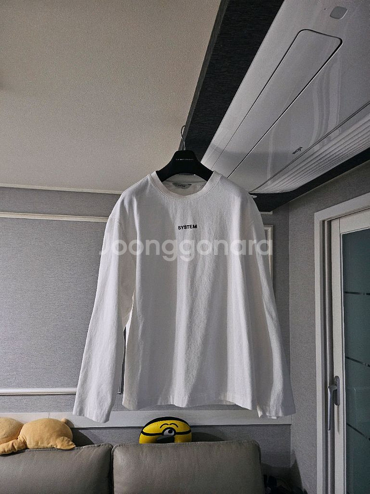 [거의 새것] 시스템옴므 레터링 롱슬리브 긴팔티셔츠 105--0