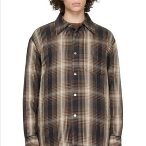 시스템옴므 22년 남성 체크 패딩 셔츠 올드머니룩 하객룩 남친룩