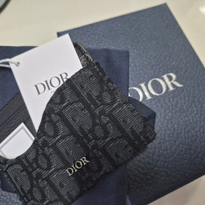 디올 오블리크 새들 카드지갑