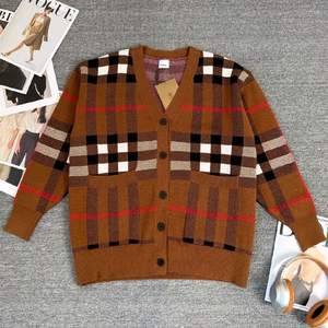 (새상품) 버버리 체크 여성 니트 가디건