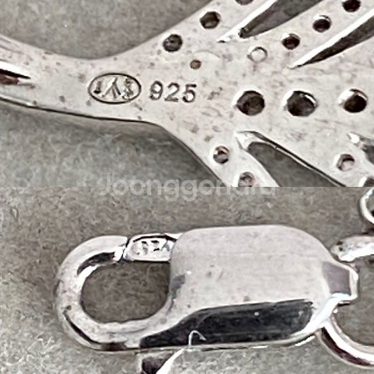 나뭇잎 모티브 실버 펜던트 목걸이(925)--6