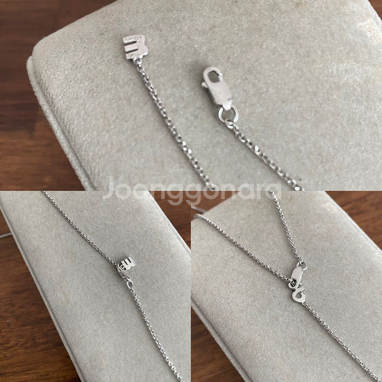 나뭇잎 모티브 실버 펜던트 목걸이(925)--5