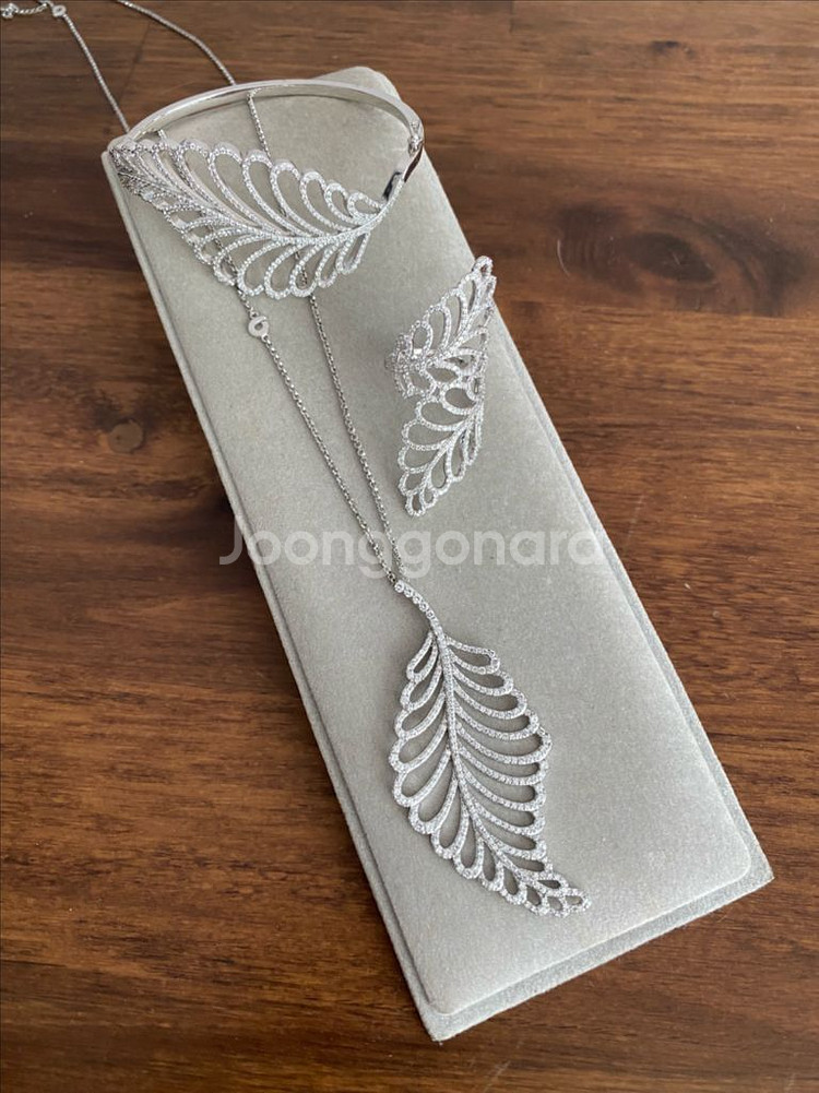 나뭇잎 모티브 실버 펜던트 목걸이(925)--9