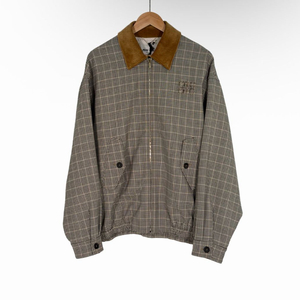 [40] 미우미우 25ss 더블 체크 위브 오버핏 울 블루종 자켓 브라운
