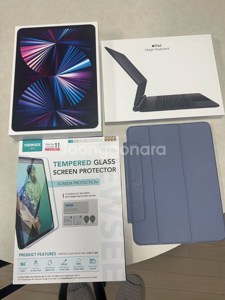 아이패드 프로 11인치 3세대 128GB wifi+정품 매직키보드, 애플펜슬2세대 외 구성품--6