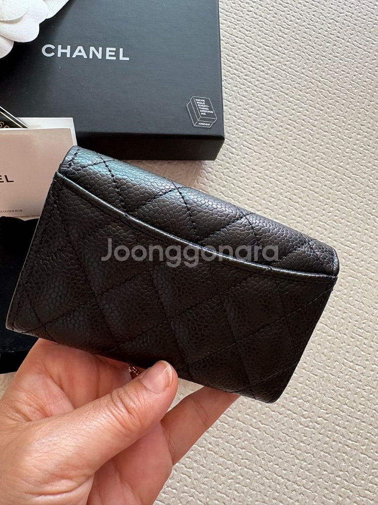 샤넬 클래식 똑딱이 카드지갑--2