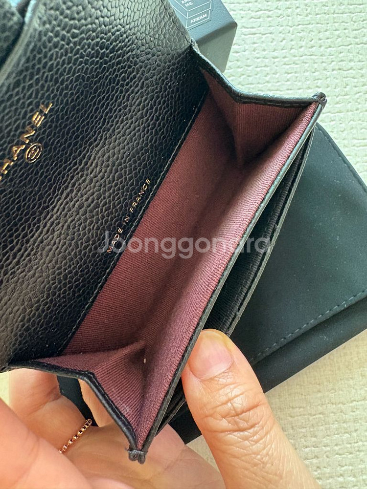 샤넬 클래식 똑딱이 카드지갑--3