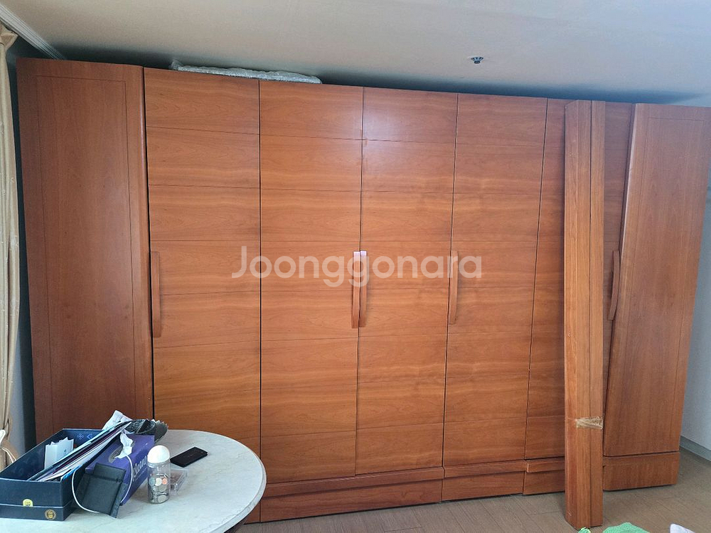 대형 원목 옷장--0