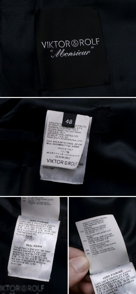 빅터앤롤프 셔링 봄버 구스다운 숏패딩 자켓 (48 / 95-100)--9