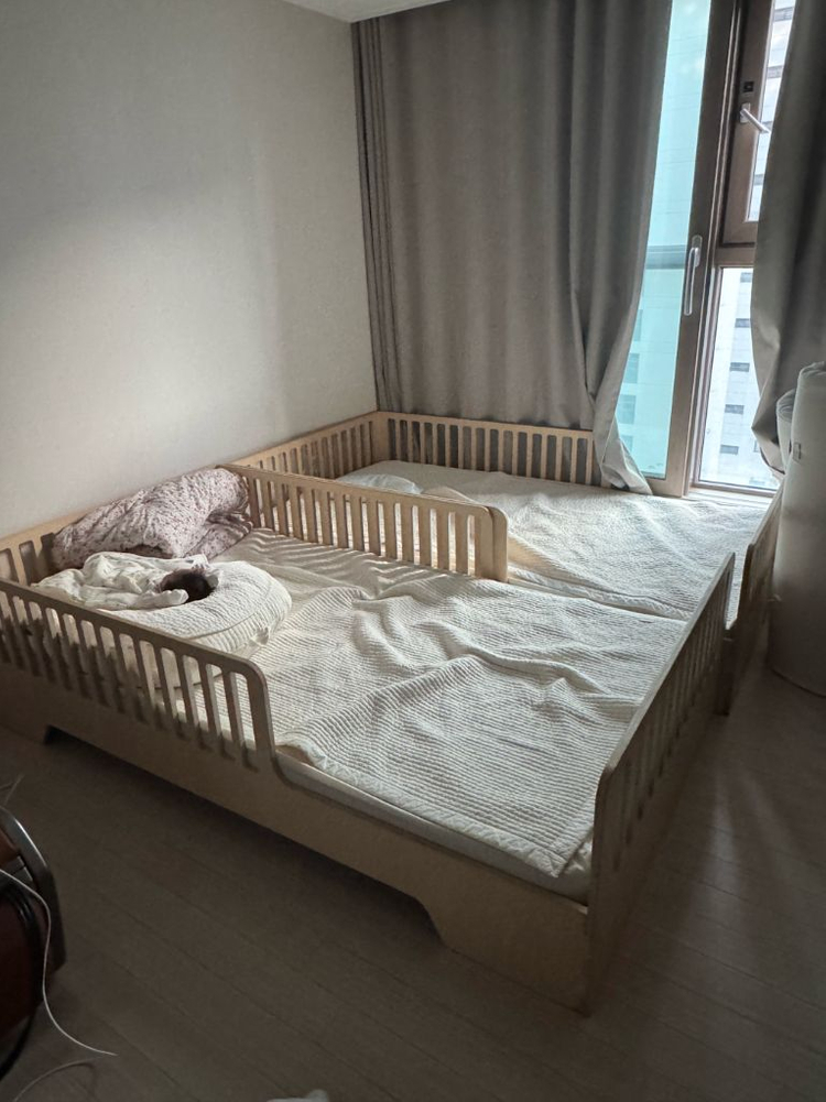 엄마노리 원목 침다 노리베드 침대 두개--2