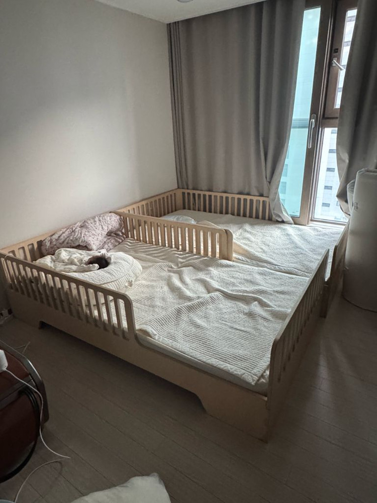 엄마노리 원목 침다 노리베드 침대 두개--1