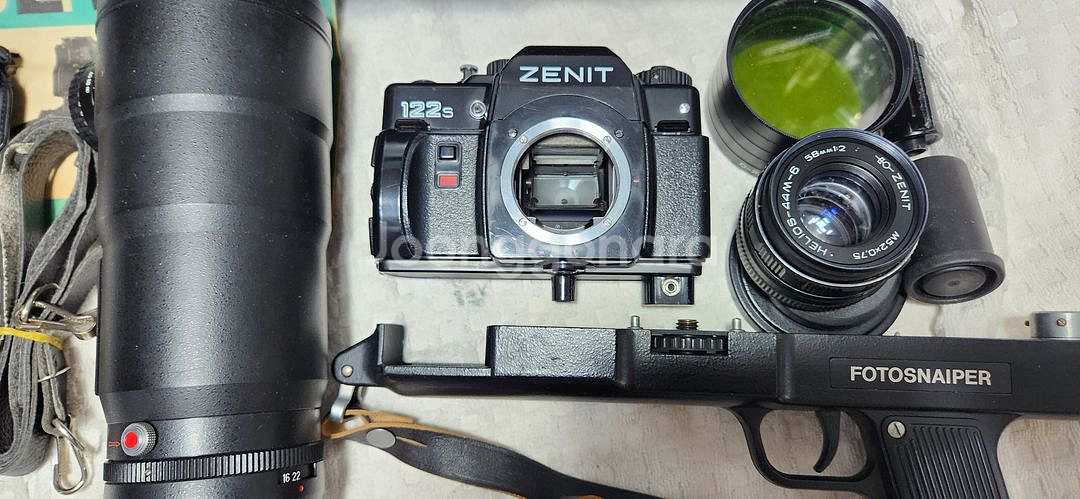 러시아 제니트 장총카메라,렌즈2개,카메라가방.--6