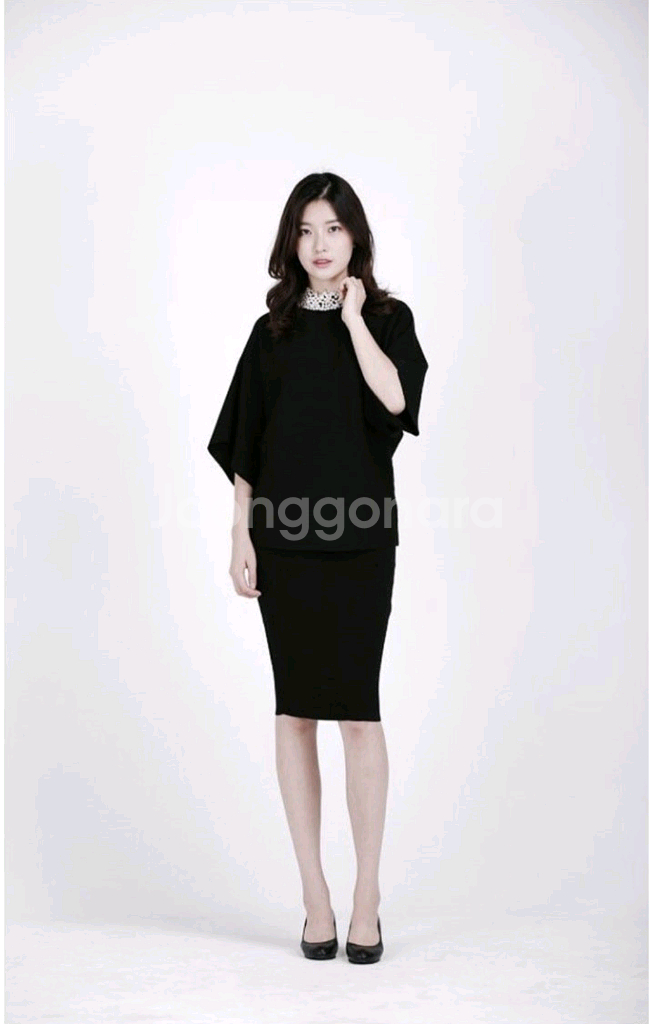 [새상품] 진주넥 니트 투피스 /모임룩,하객룩--3