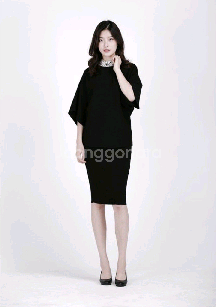 [새상품] 진주넥 니트 투피스 /모임룩,하객룩--2