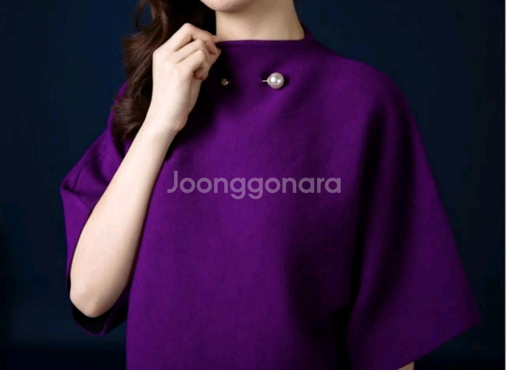 [새상품]가오리핏 니트 투피스 퍼플--2