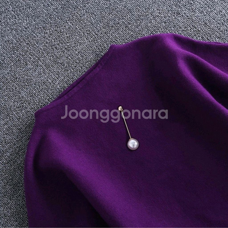 [새상품]가오리핏 니트 투피스 퍼플--6