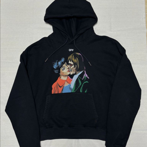 오프화이트 키스 그래픽 후드티 [S]