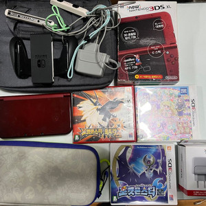 뉴 닌텐도 3DS XL 레드 풀세트