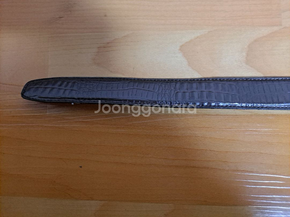 니콜밀러 브라운 악어 가죽 남성 벨트--4