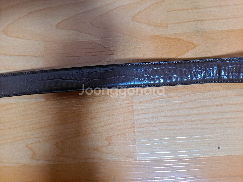 니콜밀러 브라운 악어 가죽 남성 벨트--6