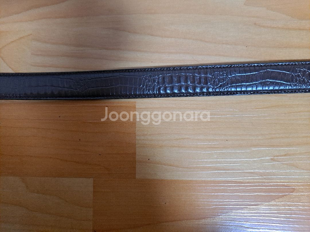 니콜밀러 브라운 악어 가죽 남성 벨트--5