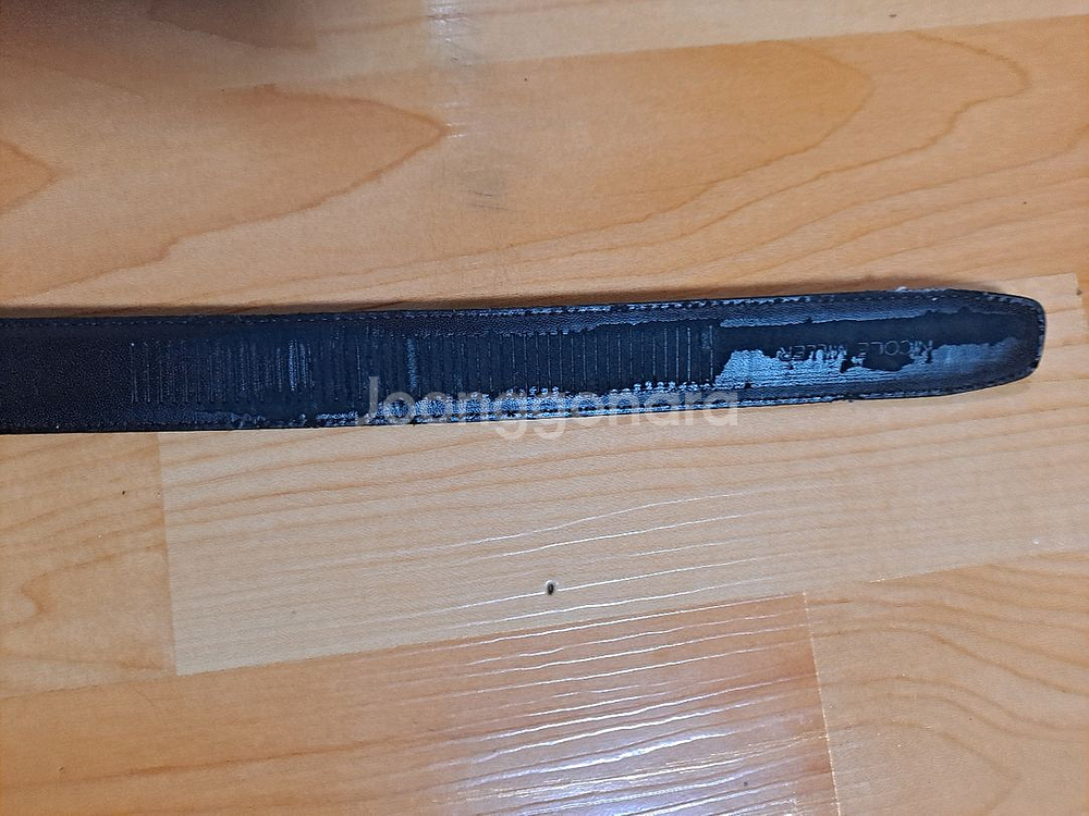 니콜밀러 브라운 악어 가죽 남성 벨트--3