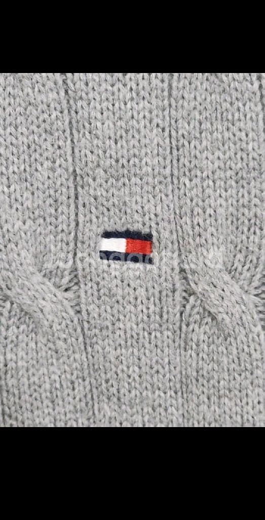 (M) 타미힐피거 케이블 니트 그레이 토미 꽈배기 스웨터--3