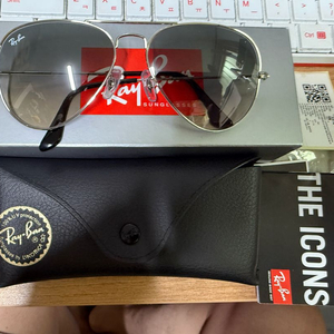 [정품/급처] 레이벤 RB3025 보잉 선글라스 메탈 실버 그라디언트