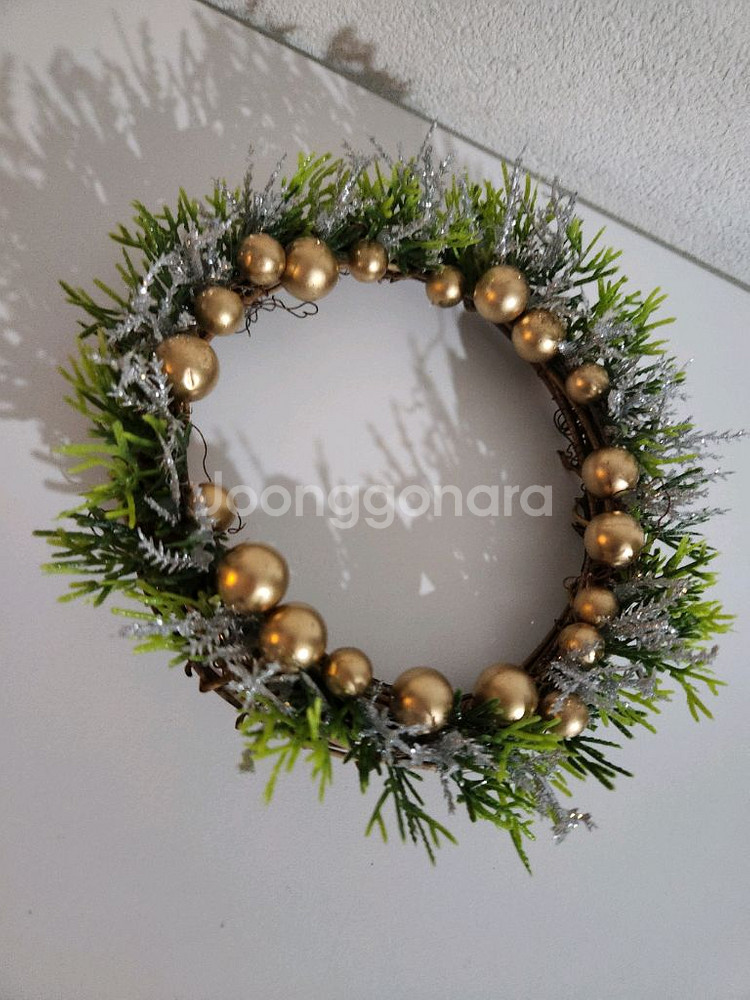 새상품)크리스마스 캔들링 골드 실버 조화--4