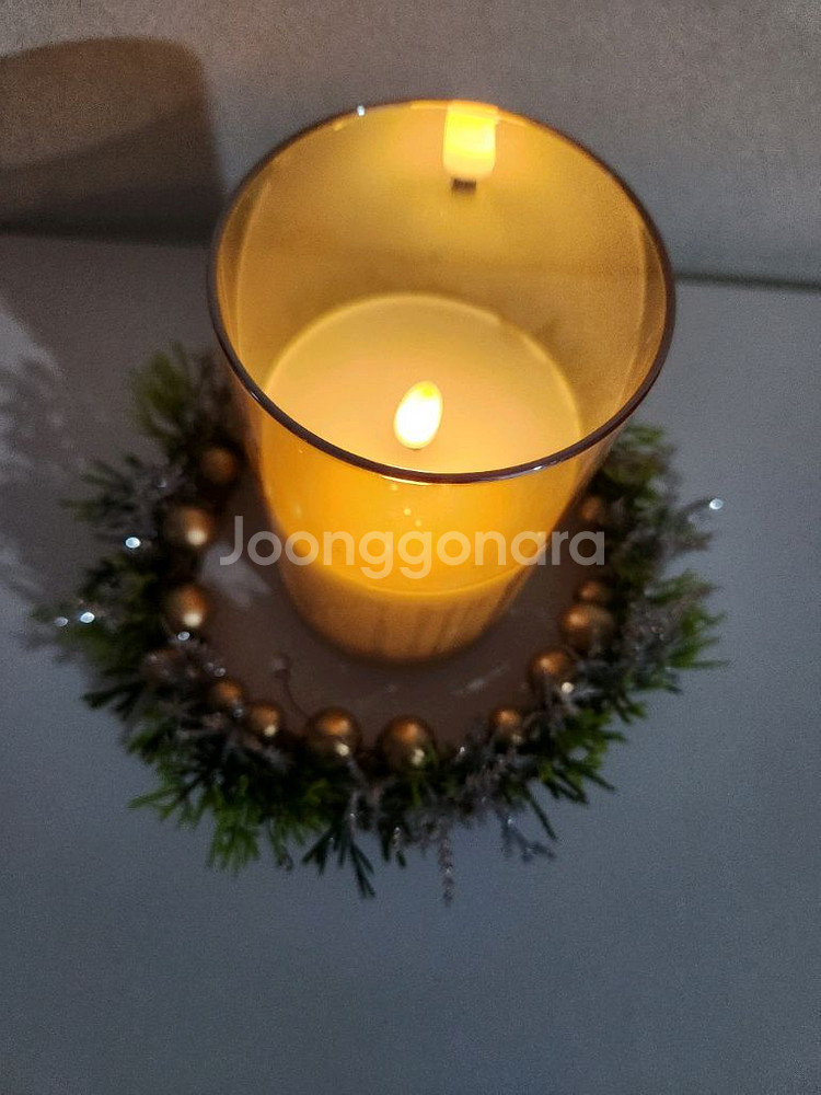새상품)크리스마스 캔들링 골드 실버 조화--6