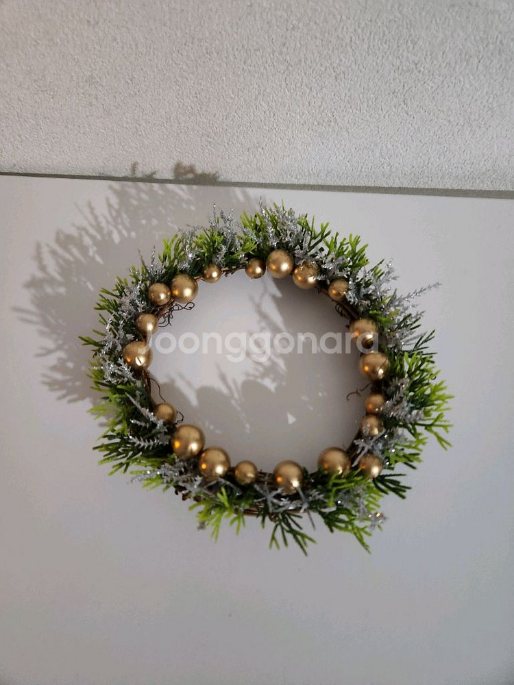 새상품)크리스마스 캔들링 골드 실버 조화--8