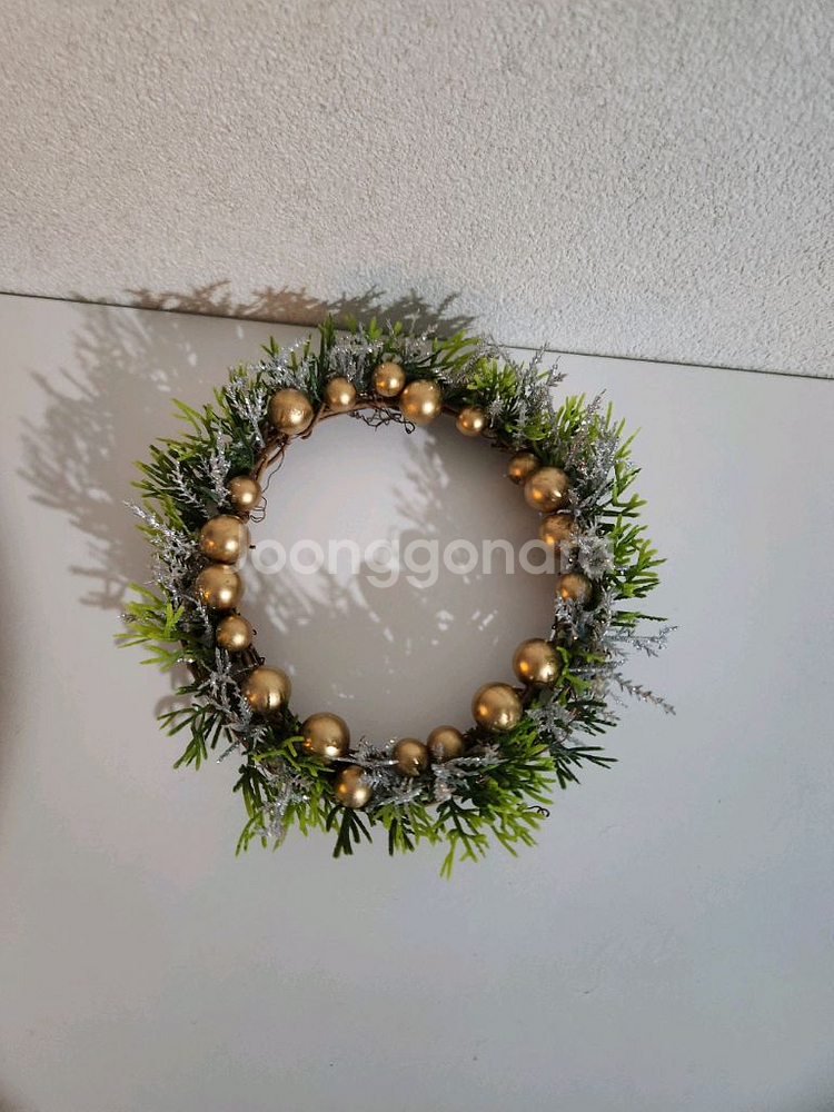 새상품)크리스마스 캔들링 골드 실버 조화--1