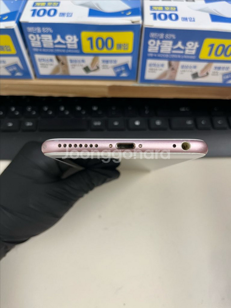 아이폰6S플러스 64G 로즈골드 카메라무음 A급!--3