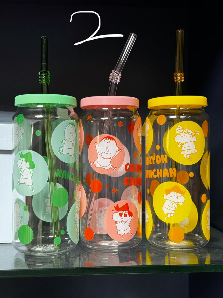 캐릭터 유리컵 세트--1