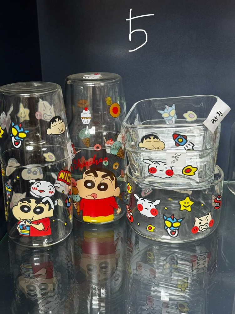 캐릭터 유리컵 세트--4