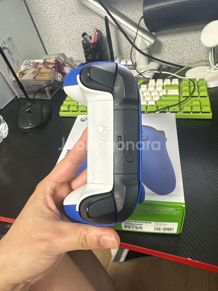 Xbox 4세대 쇼크블루 엑박패드--1