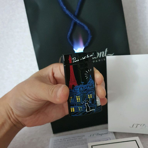 [풀세트] 듀퐁라이터 터보 슬림7 신형 ca027742 블랙 비스트로 파리 쌍불 터보 라이타