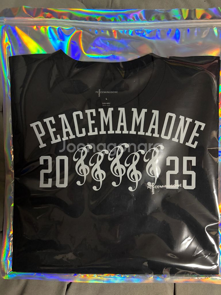 [L]피스마이너스원 마마 티셔츠 블랙--1