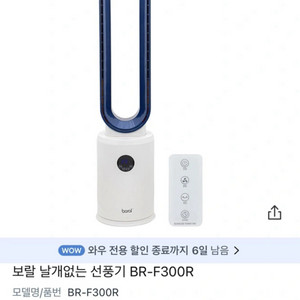 [급처] 보랄 날개 없는 선풍기 BR-F300R 팝니다 !