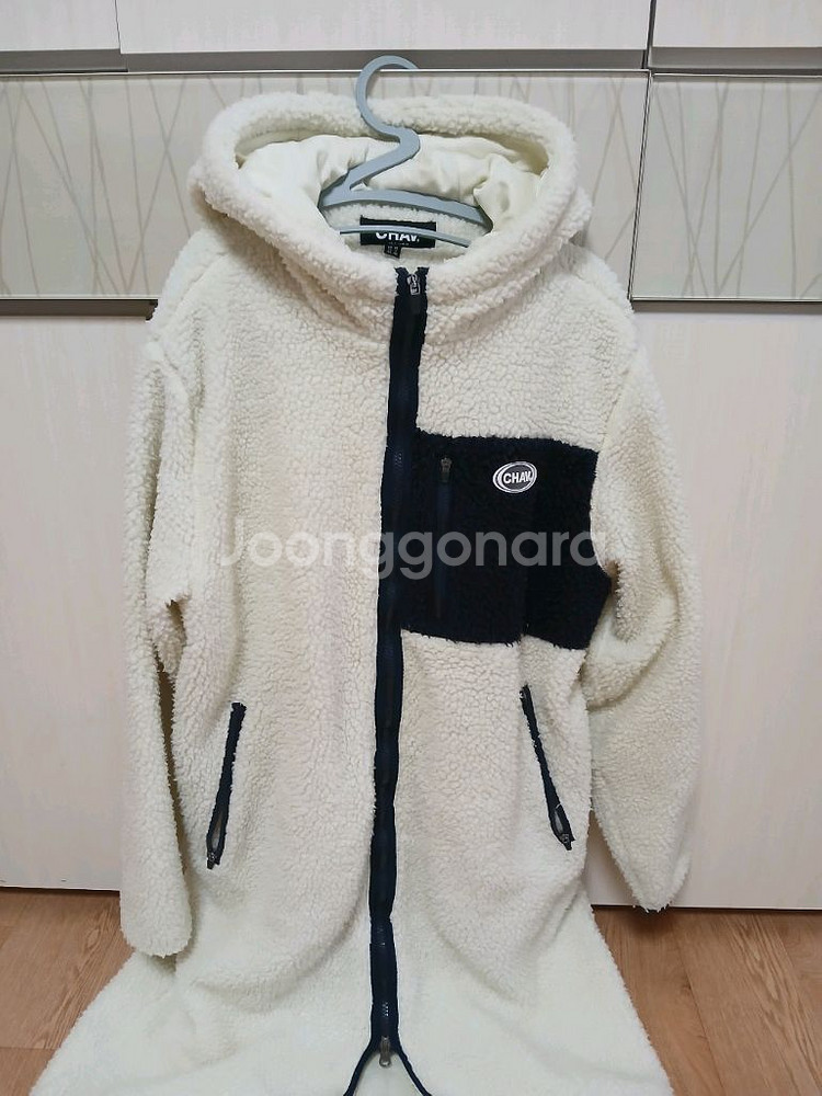 실착5회미만)양털 후리스 롱점퍼95 m 29000원 상태좋음 거의새것--0