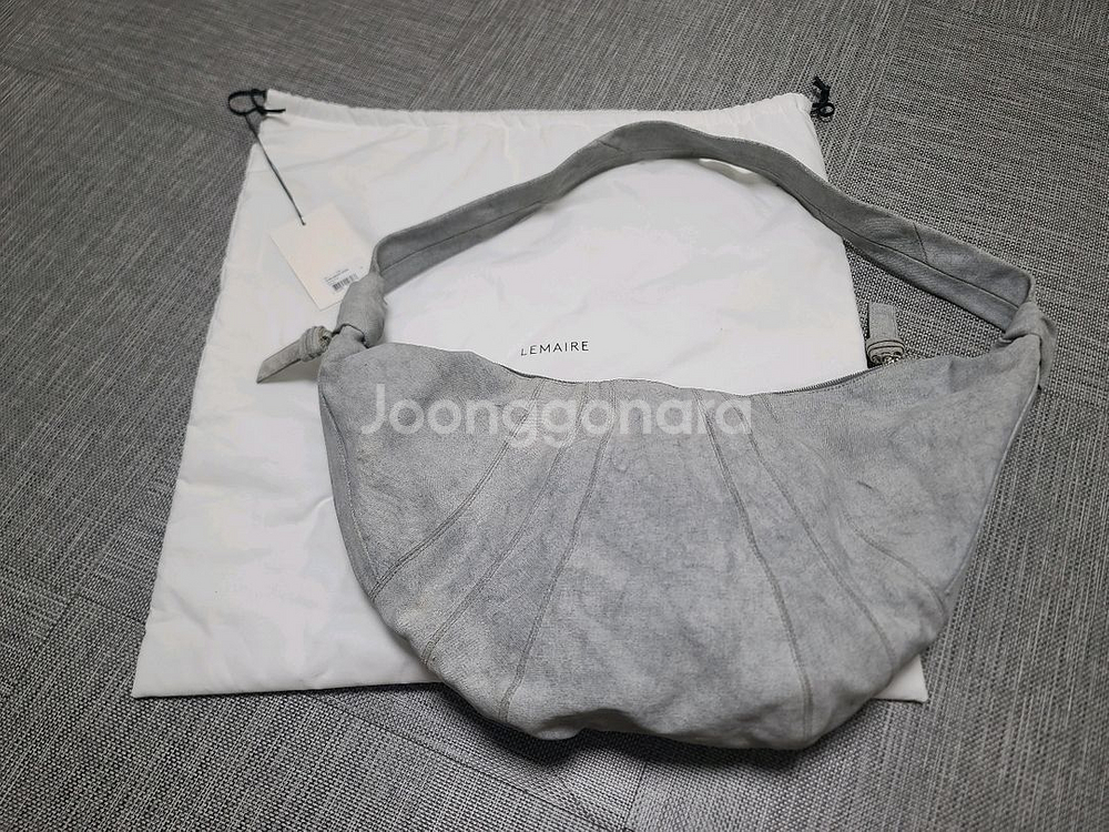 르메르 크루아상 맥시 크루아상백 헤비코튼 xl 범백데님--0