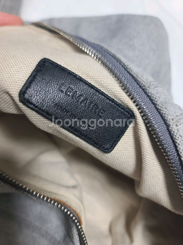 르메르 크루아상 맥시 크루아상백 헤비코튼 xl 범백데님--5