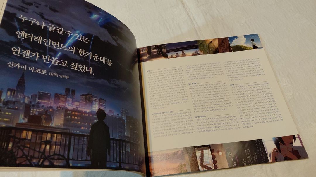 2017년 너의 이름은 신카이 마코토 감독 보도자료 전단지 이미지