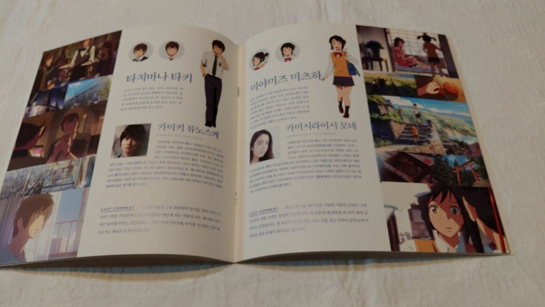 2017년 너의 이름은 신카이 마코토 감독 보도자료 전단지 이미지