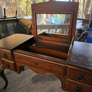 앤틱 원목 화장대